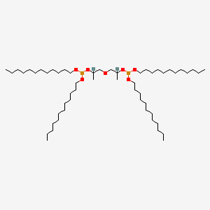 molecular formula C54H112O7P2 B12751785 Tetradodecyl oxybis(1-methylethylene) bis(phosphate) CAS No. 94087-08-8