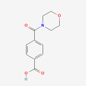 molecular formula C12H13NO4 B1275192 4-(4-Morpholinylcarbonyl)benzoic acid CAS No. 160816-43-3