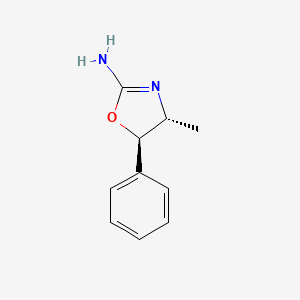 molecular formula C10H12N2O B12751967 (4R,5R)-4-Methylaminorex CAS No. 10189-63-6