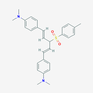 molecular formula C28H32N2O2S B012752 Bis(p-dimethylaminostyryl)-p-methylphenylsulfonylmethane CAS No. 104080-17-3