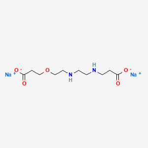 molecular formula C10H18N2Na2O5 B12752023 Disodium 3-[(2-{[2-(2-carboxylatoethoxy)ethyl]amino}ethyl)amino]propanoate 