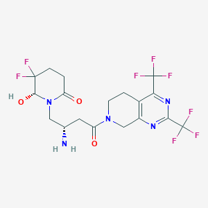 molecular formula C18H19F8N5O3 B12752043 Unii-Q2T6S838TV CAS No. 1173174-97-4