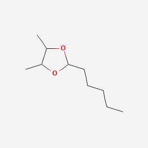 molecular formula C10H20O2 B12752053 Hexanal butane-2,3-diol acetal CAS No. 155639-75-1