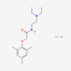 molecular formula C17H29ClN2O2 B12752142 N-[2-(diethylamino)ethyl]-2-(2,4,6-trimethylphenoxy)acetamide;hydrochloride CAS No. 86745-98-4