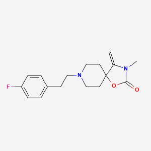 molecular formula C17H21FN2O2 B12752179 1-Oxa-3,8-diazaspiro(4.5)decan-2-one, 8-(2-(4-fluorophenyl)ethyl)-3-methyl-4-methylene- CAS No. 134069-72-0