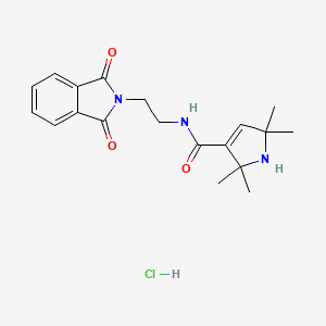 molecular formula C19H24ClN3O3 B12752192 N-(2-(2,2,5,5-Tetramethyl-3-pyrroline-3-carbonyl)aminoethyl)phthalimide hydrochloride CAS No. 93799-03-2