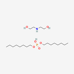 molecular formula C20H46NO6P B12752250 Di(octyl) diethanolamine phosphate CAS No. 59707-21-0