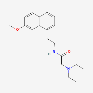 molecular formula C19H26N2O2 B12752266 Acetamide, 2-(diethylamino)-N-(2-(7-methoxy-1-naphthalenyl)ethyl)- CAS No. 138112-97-7