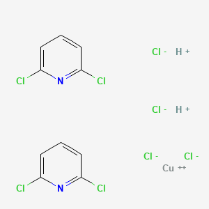 molecular formula C10H8Cl8CuN2 B12752273 copper;2,6-dichloropyridine;hydron;tetrachloride CAS No. 118963-01-2