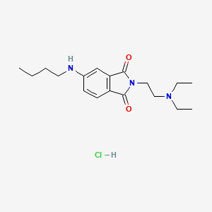 molecular formula C18H28ClN3O2 B12752293 Phthalimide, 4-butylamino-N-(2-(diethylamino)ethyl)-, hydrochloride CAS No. 81994-68-5