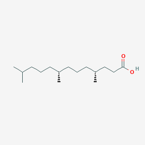 molecular formula C16H32O2 B12752325 (4R,8R)-4,8,12-Trimethyltridecanoic acid CAS No. 31653-09-5