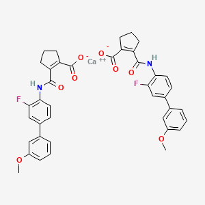 molecular formula C40H34CaF2N2O8 B12752360 Vidofludimus hemicalcium CAS No. 1354012-90-0