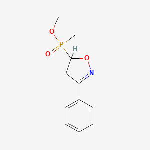 molecular formula C11H14NO3P B12752393 Methyl (3-Phenyl-2-isoxazolin-5-yl)methylphosphinate CAS No. 125674-32-0