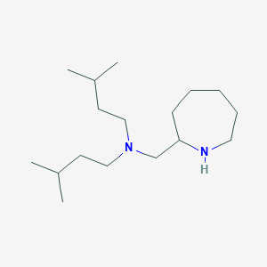 N-(azepan-2-ylmethyl)-3-methyl-N-(3-methylbutyl)butan-1-amine