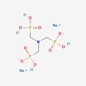 molecular formula C3H10NNa2O9P3 B12752573 Disodium tetrahydrogen (nitrilotris(methylene))trisphosphonate CAS No. 4105-01-5