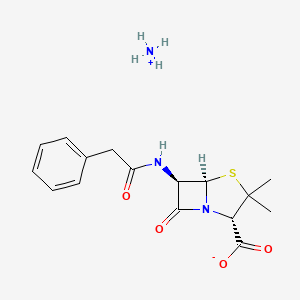 molecular formula C16H21N3O4S B12752586 Penicillin G ammonium CAS No. 75333-20-9