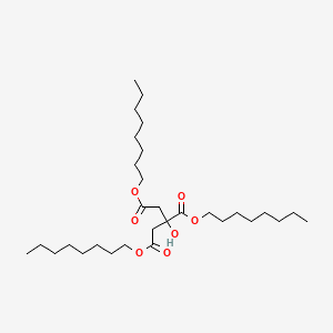 molecular formula C30H56O7 B12752589 Tricaprylyl citrate CAS No. 76414-35-2