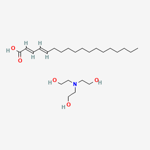molecular formula C24H47NO5 B12752670 Octadecadienoic acid, triethanolamine salt CAS No. 68938-98-7