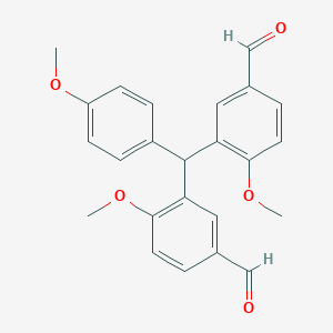 3-[(5-Formyl-2-methoxyphenyl)-(4-methoxyphenyl)methyl]-4-methoxybenzaldehyde