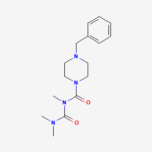 molecular formula C16H24N4O2 B12752733 1-Benzyl-4-(2,4,4-trimethylallophanoyl)piperazine CAS No. 80712-46-5