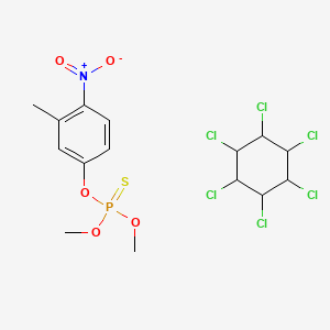 molecular formula C15H18Cl6NO5PS B12752739 Galition plus CAS No. 67147-96-0