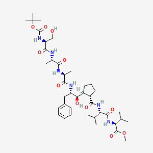 molecular formula C40H64N6O11 B12752835 Boc-SAA-8-VV-OMe CAS No. 127470-77-3