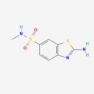 molecular formula C8H9N3O2S2 B1275284 2-amino-N-methyl-1,3-benzothiazole-6-sulfonamide CAS No. 18101-53-6
