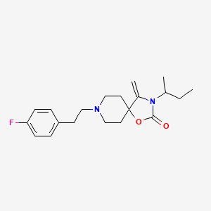 molecular formula C20H27FN2O2 B12752840 3-Butyl-8-(2-(4-fluorophenyl)ethyl)-4-methylene-1-oxa-3,8-diazaspiro(4.5)decan-2-one CAS No. 134069-90-2