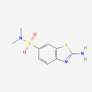 molecular formula C9H11N3O2S2 B1275285 2-amino-N,N-dimethyl-1,3-benzothiazole-6-sulfonamide CAS No. 17901-13-2