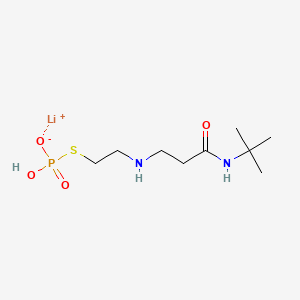 molecular formula C9H20LiN2O4PS B12752859 lithium;2-[[3-(tert-butylamino)-3-oxopropyl]amino]ethylsulfanyl-hydroxyphosphinate CAS No. 127914-18-5
