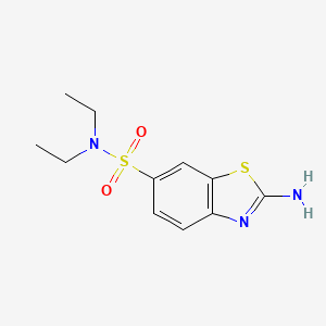 molecular formula C11H15N3O2S2 B1275286 2-amino-N,N-diethyl-1,3-benzothiazole-6-sulfonamide CAS No. 17901-14-3