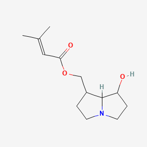 molecular formula C13H21NO3 B12752872 (1alpha,7alpha,7abeta)-(-)-(Hexahydro-7-hydroxy-1H-pyrrolizin-1-yl)methyl 3-methyl-2-butenoate CAS No. 51370-97-9