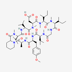 molecular formula C57H92N10O13 B12752906 Cyclopeptolide CAS No. 159170-92-0