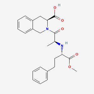 molecular formula C24H28N2O5 B12752945 Quinapril methyl ester CAS No. 118194-43-7