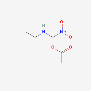molecular formula C5H10N2O4 B12752973 N-Nitro-acetoxymethyl-ethylamine CAS No. 92667-17-9