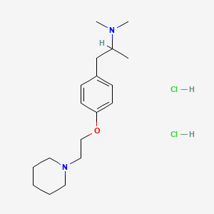 molecular formula C18H32Cl2N2O B12752980 N,N-dimethyl-1-[4-(2-piperidin-1-ylethoxy)phenyl]propan-2-amine;dihydrochloride CAS No. 126002-32-2
