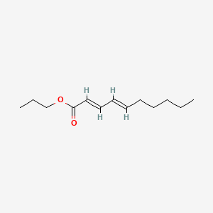 molecular formula C13H22O2 B12752989 Propyl 2,4-decadienoate CAS No. 3025-32-9