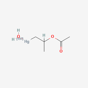 molecular formula C5H11HgO3 B12752996 Merisoprol acetate Hg 197 CAS No. 24359-51-1