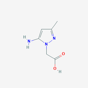 molecular formula C6H9N3O2 B1275301 (5-氨基-3-甲基-1H-吡唑-1-基)乙酸 CAS No. 890014-47-8