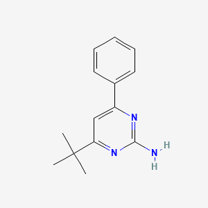 molecular formula C14H17N3 B1275307 4-叔丁基-6-苯基-2-嘧啶胺 CAS No. 313505-80-5