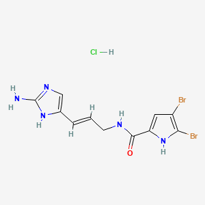 molecular formula C11H12Br2ClN5O B12753070 Oroidin hydrochloride CAS No. 203399-38-6