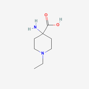 molecular formula C8H16N2O2 B1275308 4-Amino-1-ethyl-4-piperidinecarboxylic acid CAS No. 500756-05-8