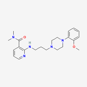molecular formula C22H31N5O2 B12753108 2-(3-(4-(2-Methoxyphenyl)piperazin-1-yl)propylamino)-N,N-dimethylnicotinamide CAS No. 723731-91-7