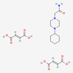 molecular formula C20H31N3O9 B12753120 N-Cyclohexyl-2-(1-piperazinyl)acetamide dimaleate CAS No. 118989-90-5