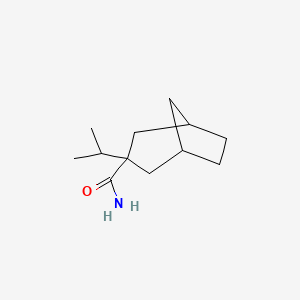 molecular formula C12H21NO B12753134 3-(1-Methylethyl)bicyclo(3.2.l)octane-3-carboxamide CAS No. 95685-45-3