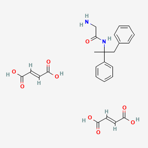 molecular formula C25H28N2O9 B12753154 Remacemide fumarate CAS No. 136286-29-8