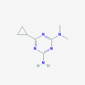 molecular formula C8H13N5 B1275316 6-cyclopropyl-N,N-dimethyl-1,3,5-triazine-2,4-diamine CAS No. 634165-96-1