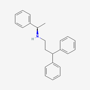 molecular formula C23H25N B12753185 Fendiline, (R)- CAS No. 108393-62-0