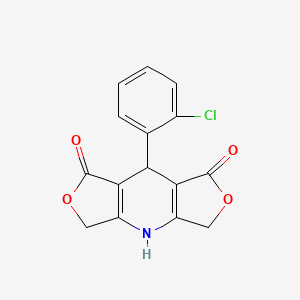 molecular formula C15H10ClNO4 B12753190 8-(2-chlorophenyl)-5,11-dioxa-2-azatricyclo[7.3.0.03,7]dodeca-1(9),3(7)-diene-6,10-dione CAS No. 120310-73-8