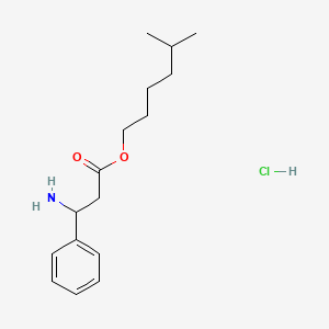 molecular formula C16H26ClNO2 B12753259 DL-3-Phenyl-beta-alanine isoheptyl ester hydrochloride CAS No. 87252-97-9